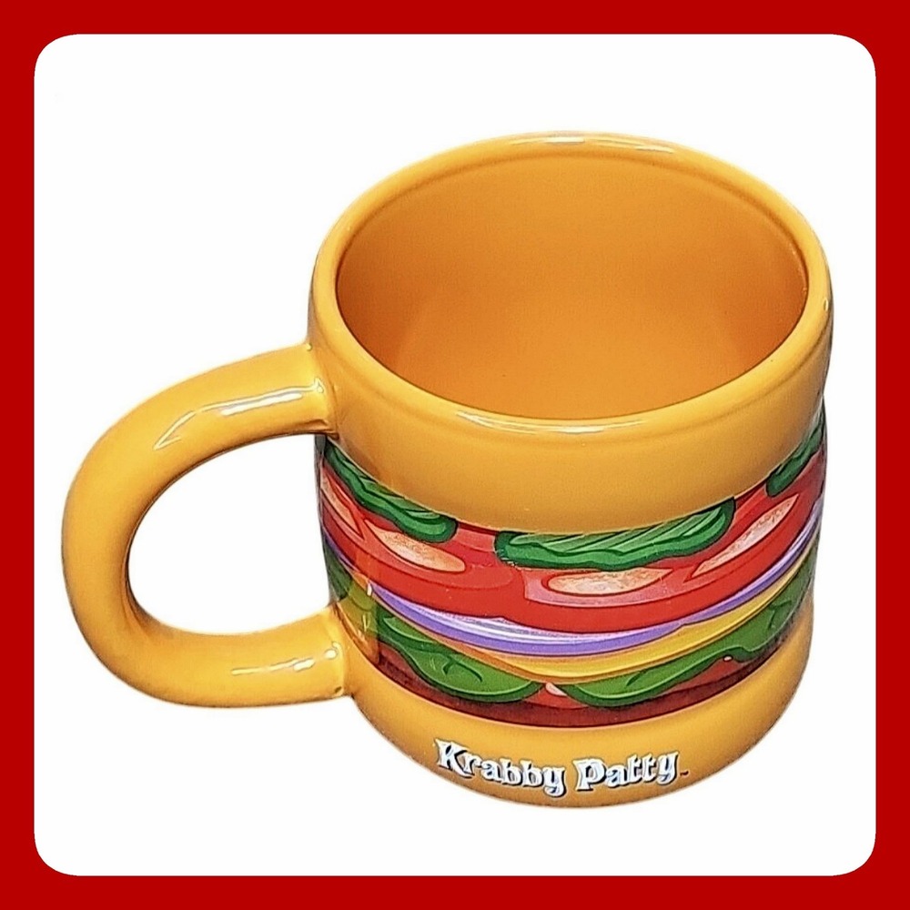 Frankford SpongeBob SquarePants Krabby Patty Burger Ceramic Mug MFG-K 2023 New
